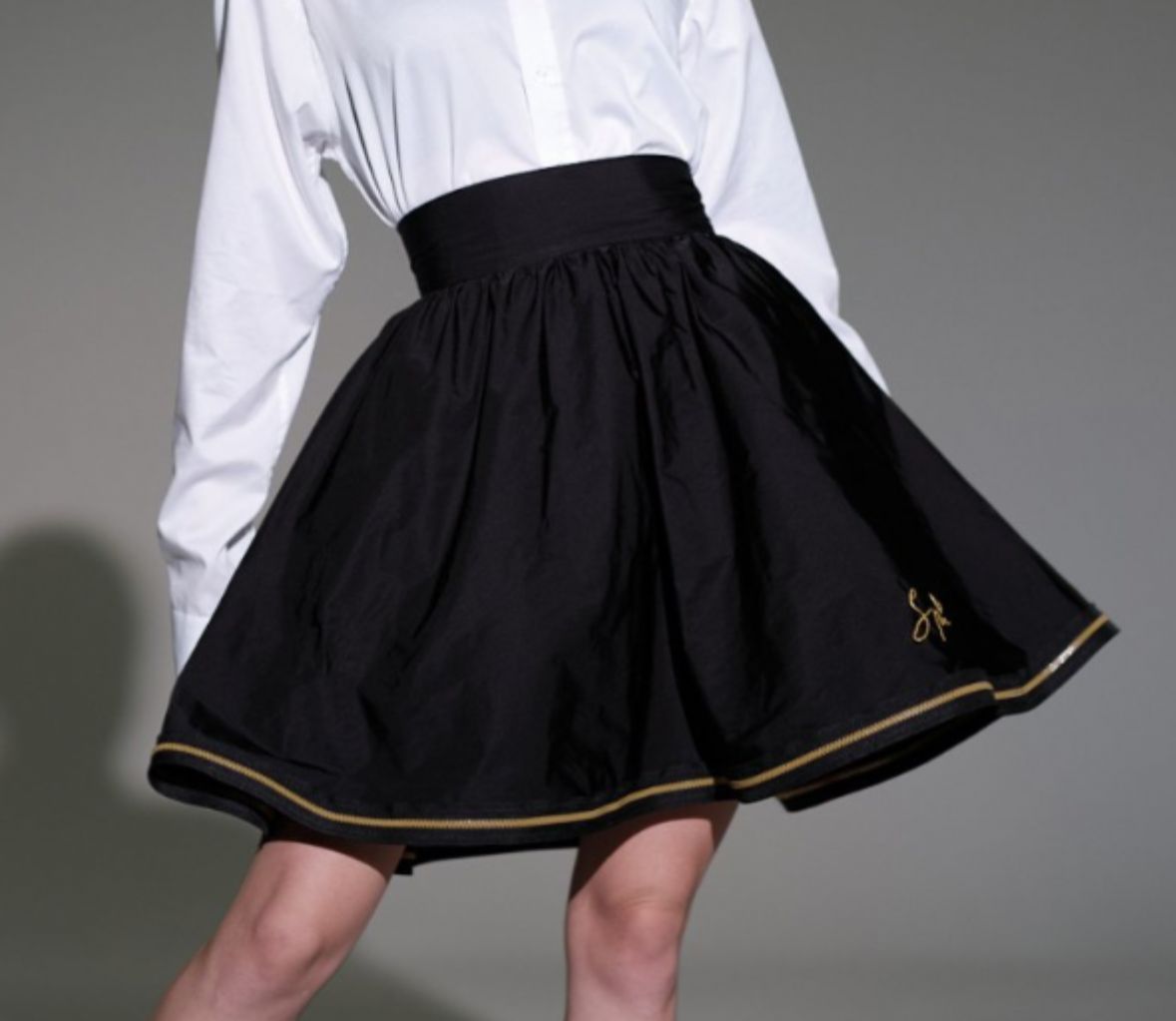 Lataffeta Zip Skirt